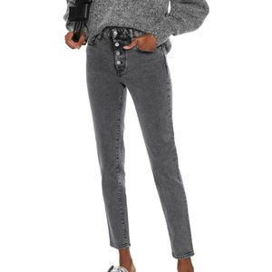 IRO Gaety High-rise Slim-leg Jeans Dark Gray Size 27